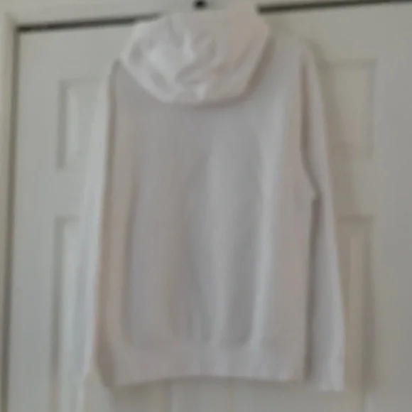 Nike White Hoodie with Black Swoosh men’s medium M Excellent - Picture 4 of 7